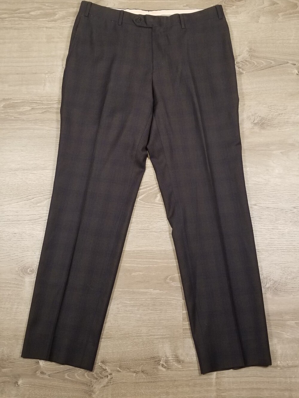 Canali Suit 2 Piece 50R EU (40R 34x30) Mens Gray Blue Rothmans Wool Plaid Check - Picture 13 of 16